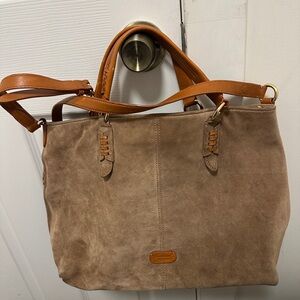 Ralph Lauren Tan Suede Bag
